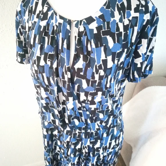 BOSS HUGO BOSS "Enedita" Mosaic Faux Wrap Dress | L - Picture 8 of 12